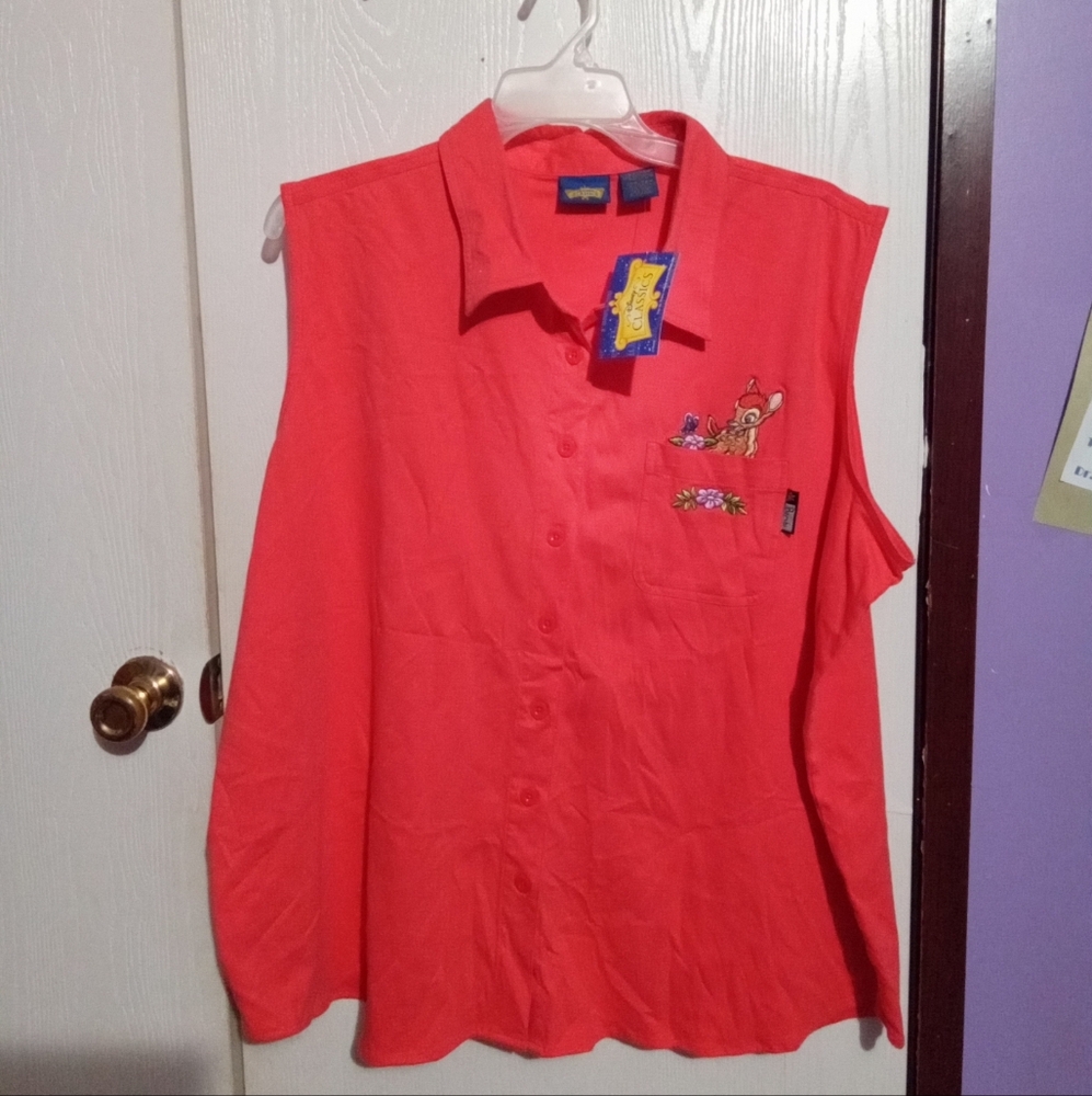 NWT Disney Bambi button down collar vest